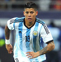 Marcos Rojo con la maglia della nazionale argentina